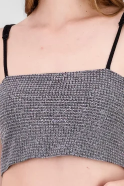 Top tirantes brillos textura