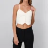 Top Tirantes Cuello V Con Botones