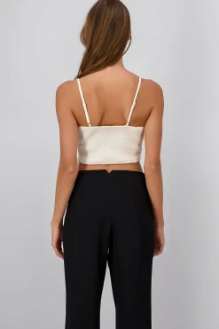 Top Tirantes Cuello V Con Botones