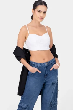 Top tirantes eyelet detalle copas