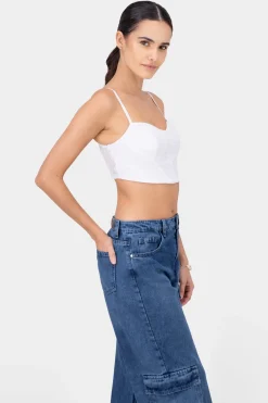 Top tirantes eyelet detalle copas