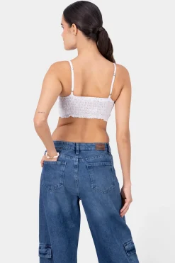 Top tirantes eyelet detalle copas