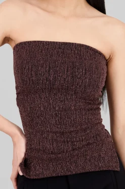 Top tubo abertura lurex