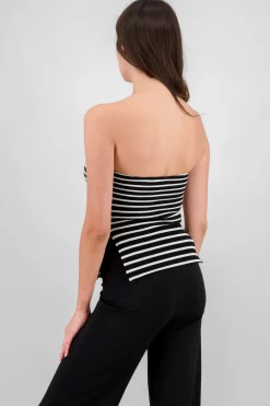 Top tubo abertura rayas