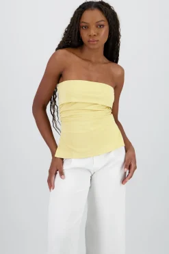 Top tubo con dobles escote