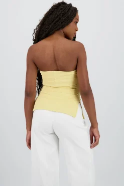 Top tubo con dobles escote