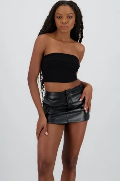 Top tubo corto con dobles