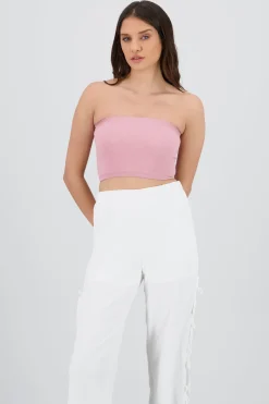 Top Tubo Elástico Acanalado