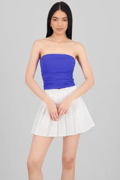Top Tubo Strapless Drapeado