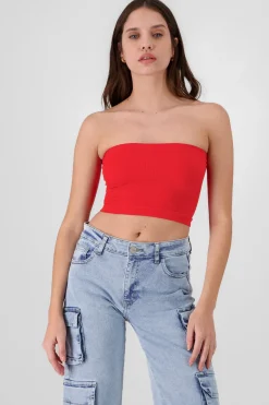 Top Tubo Strapless Rib