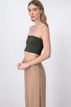 Top Tubo Strapless Rib