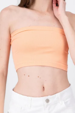 Top Tubo Strapless Rib