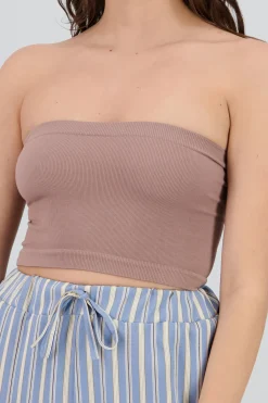 Top Tubo Strapless Rib