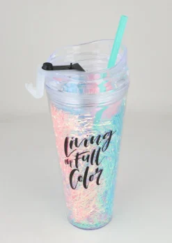 Vaso doble pared confeti