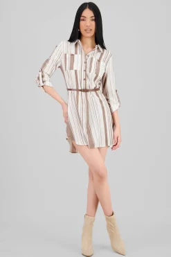 Vestido camisero bolsas cinturon