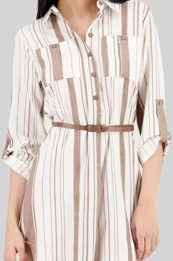 Vestido camisero bolsas cinturon