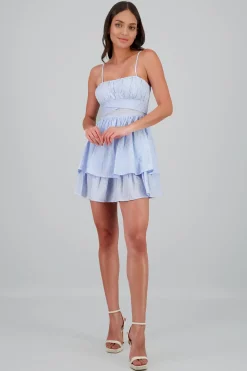 Vestido con mini polkas con lurex