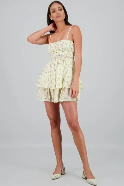 Vestido con tirantes textura