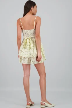 Vestido con tirantes textura