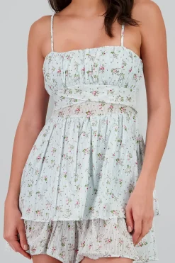 Vestido con tirantes textura