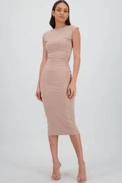 Vestido drapeado sin mangas