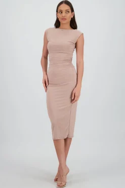 Vestido drapeado sin mangas