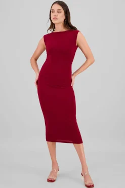 Vestido drapeado sin mangas