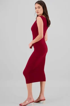 Vestido drapeado sin mangas