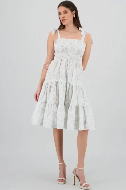 Vestido estampado flores olanes