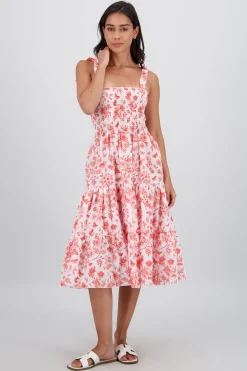 Vestido estampado flores olanes