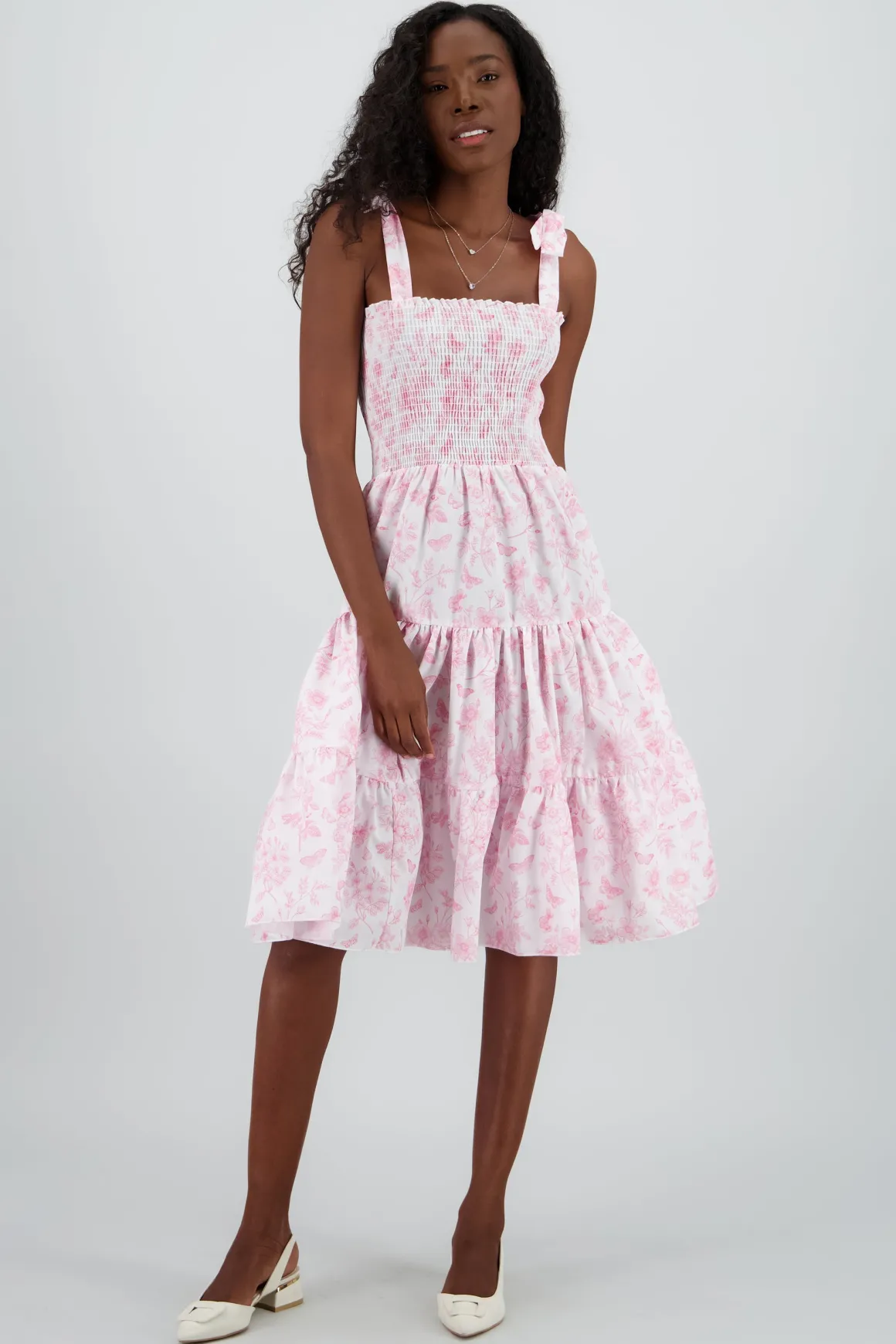 Vestido estampado flores olanes