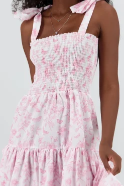 Vestido estampado flores olanes