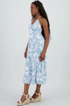 Vestido estampado halter