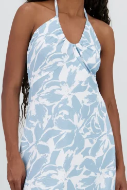 Vestido estampado halter