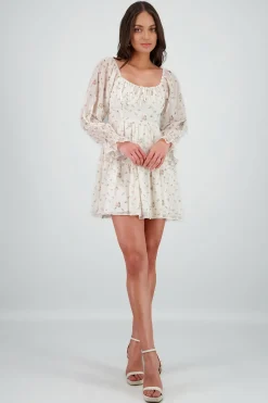 Vestido mangas abullonadas