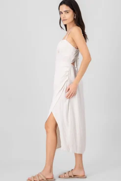 Vestido maxi abertura pierna