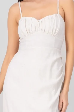 Vestido maxi abertura pierna