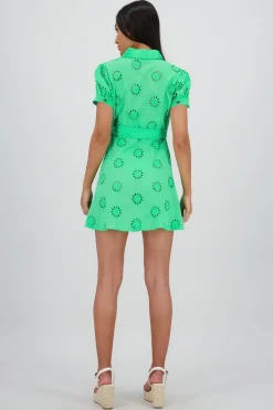 Vestido maxi camisero eyeled