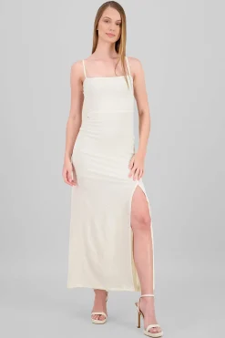 Vestido maxi con textura