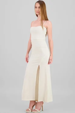 Vestido maxi con textura