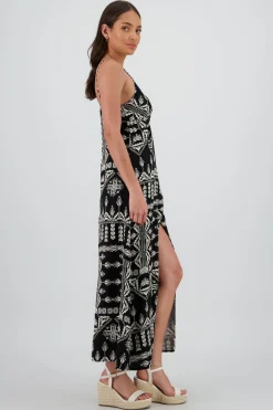 Vestido maxi estampado