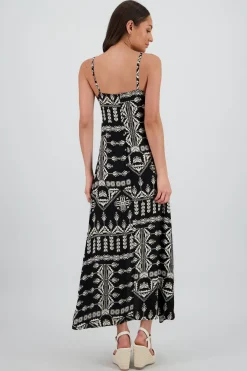 Vestido maxi estampado