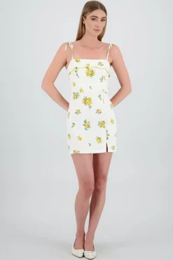 Vestido maxi estampado flores