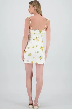 Vestido maxi estampado flores