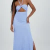 Vestido maxi halter textura cutout