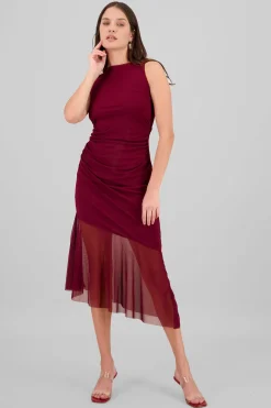 Vestido maxi mesh olan