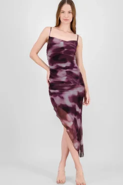 Vestido maxi mesh tie dye