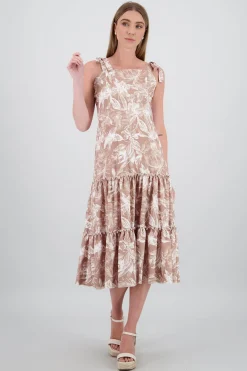 Vestido maxi olan detalle tirantes