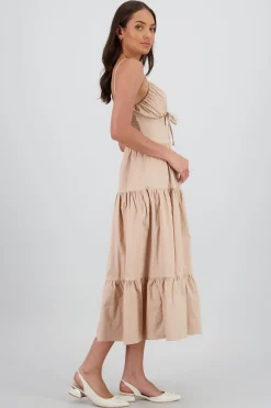 Vestido maxi tirantes olanes