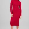 Vestido midi cuello alto